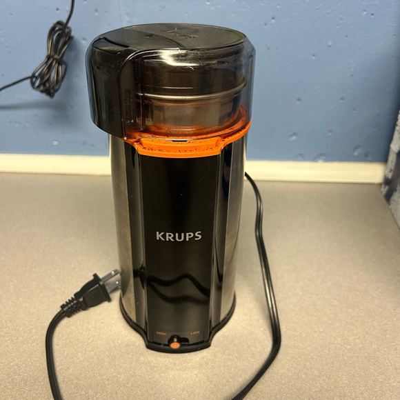 Krups Black and Orange Coffee Grinder - Picture 1 of 4